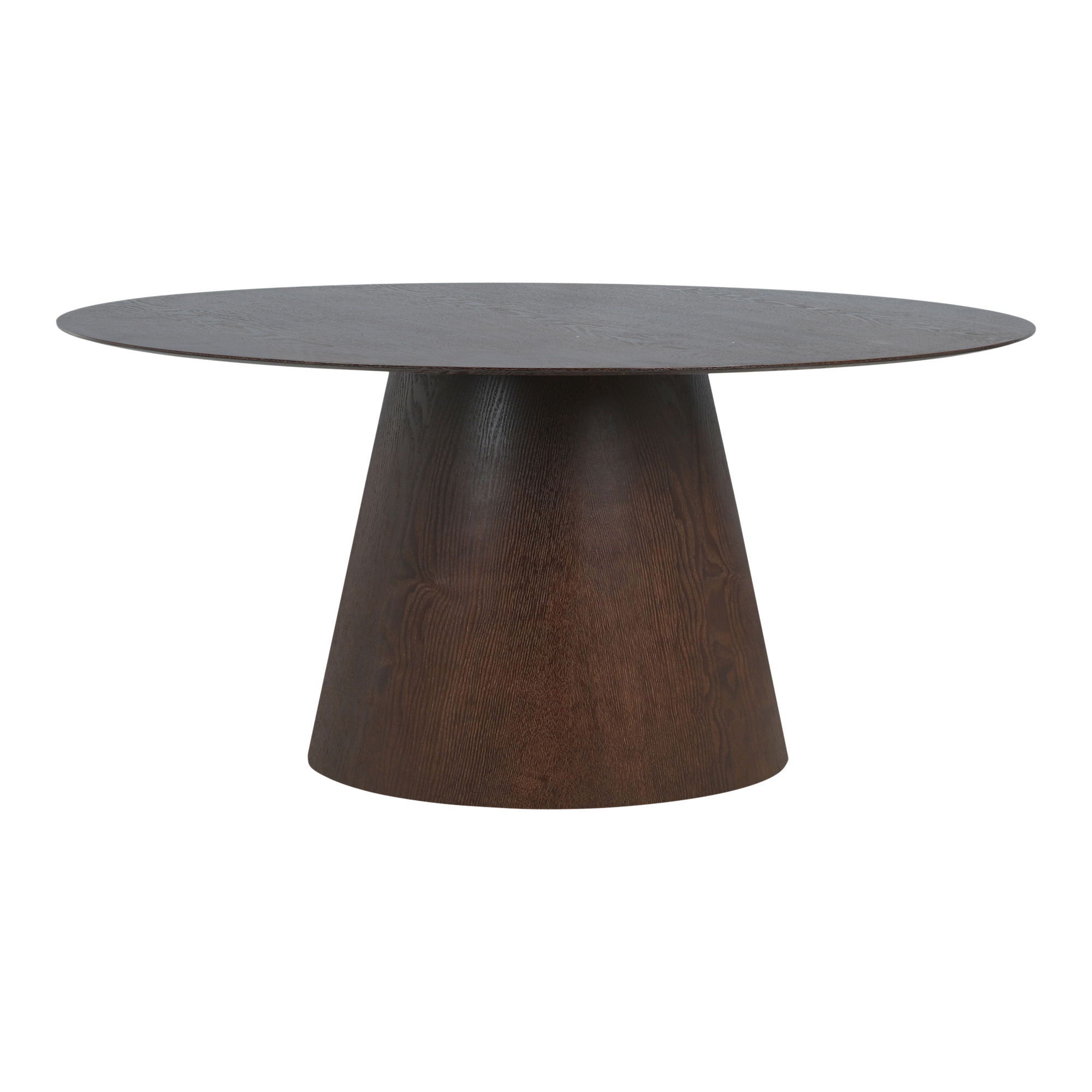Bolton – Ovaler Esstisch mit Walnussfurnier, Dunkelbraun, 90×160×75 cm